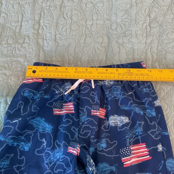 Huk Boys Fourth of July Trucks and Fishin Drawstring Swim Trunks Youth Medium - Picture 7 of 10